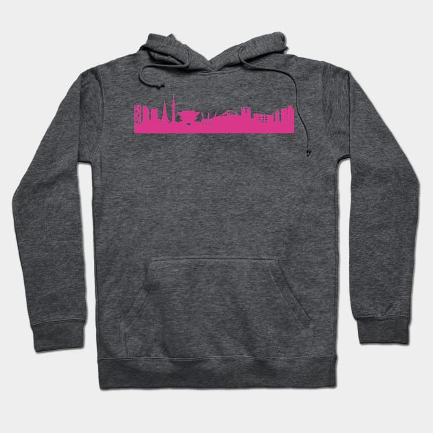 Tokyo skyline pink Hoodie by 44spaces